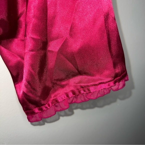 Adonna Silky Hot Pink Robe with Belt Size Medium - Picture 6 of 8
